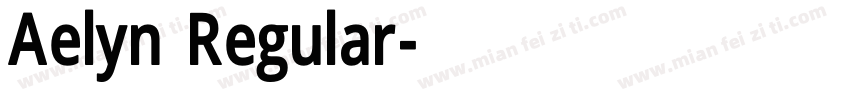Aelyn Regular字体转换